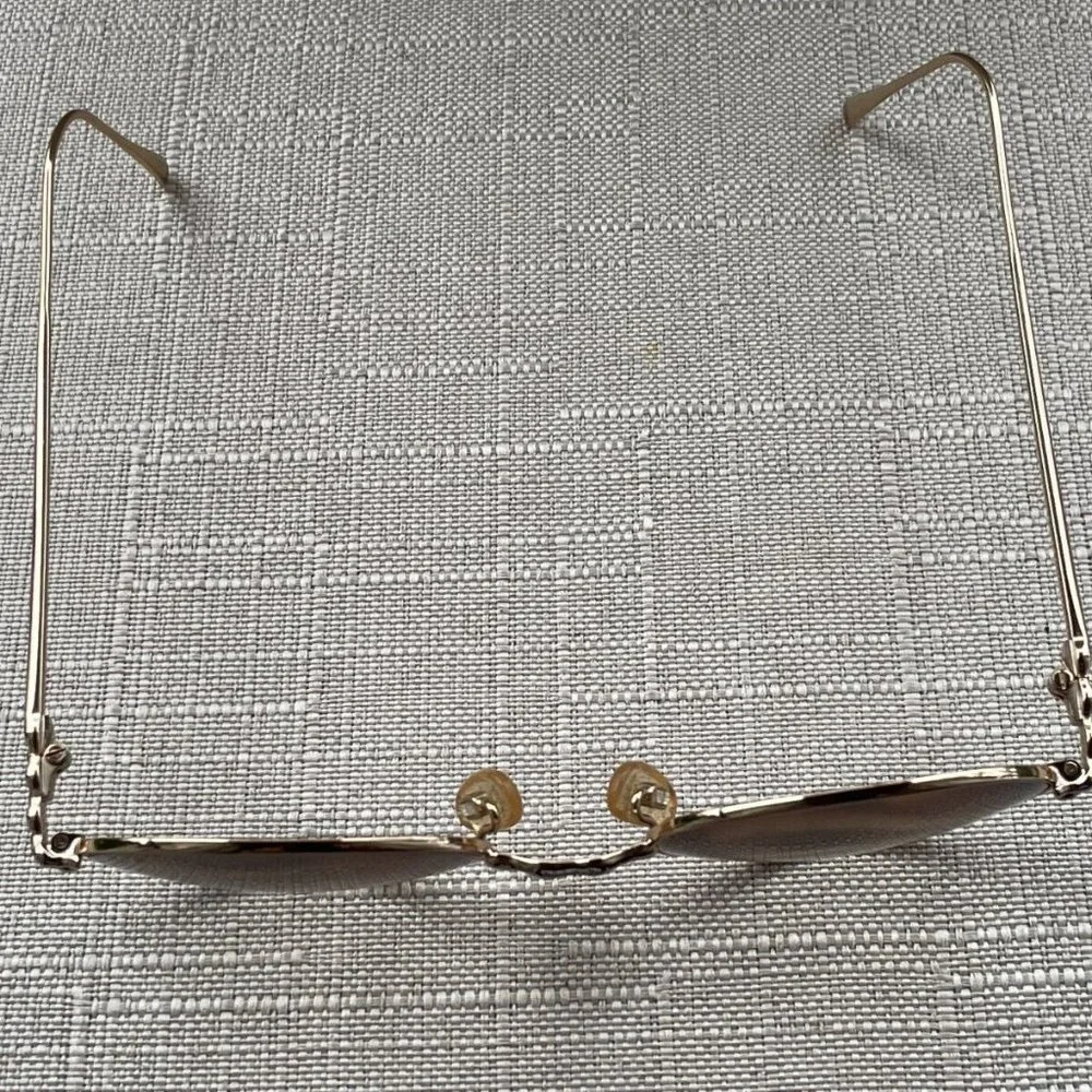 Vintage Liz Claiborne Women Eyeglasses Gold Tone Glasses Made in Italy